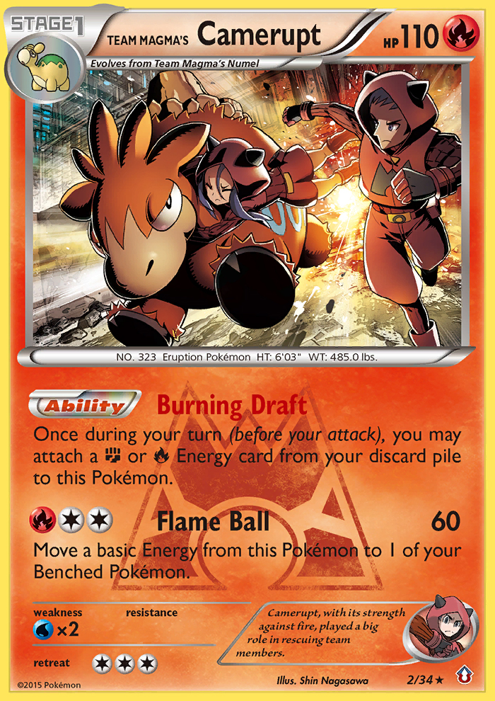 Team Magma's Camerupt (2/34) [XY: Double Crisis] | Arkham Games and Comics