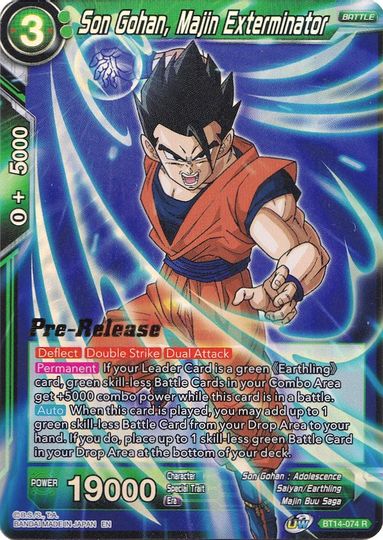 Son Gohan, Majin Exterminator (BT14-074) [Cross Spirits Prerelease Promos] | Arkham Games and Comics