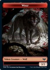 Wolf (011) // Wolf (014) Double-sided Token [Innistrad: Crimson Vow Tokens] | Arkham Games and Comics