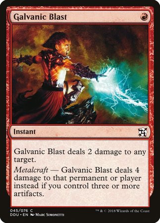 Galvanic Blast [Duel Decks: Elves vs. Inventors] | Arkham Games and Comics