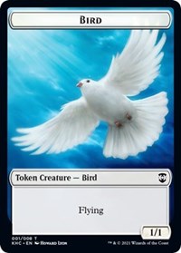 Bird (001) // Soldier Double-sided Token [Kaldheim Commander Tokens] | Arkham Games and Comics