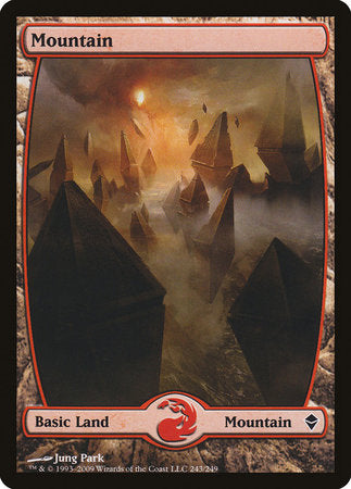 Mountain (243) - Full Art [Zendikar] | Arkham Games and Comics