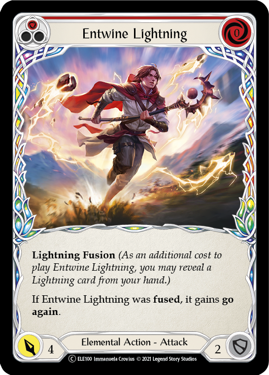 Entwine Lightning (Red) [U-ELE100] (Tales of Aria Unlimited)  Unlimited Rainbow Foil | Arkham Games and Comics
