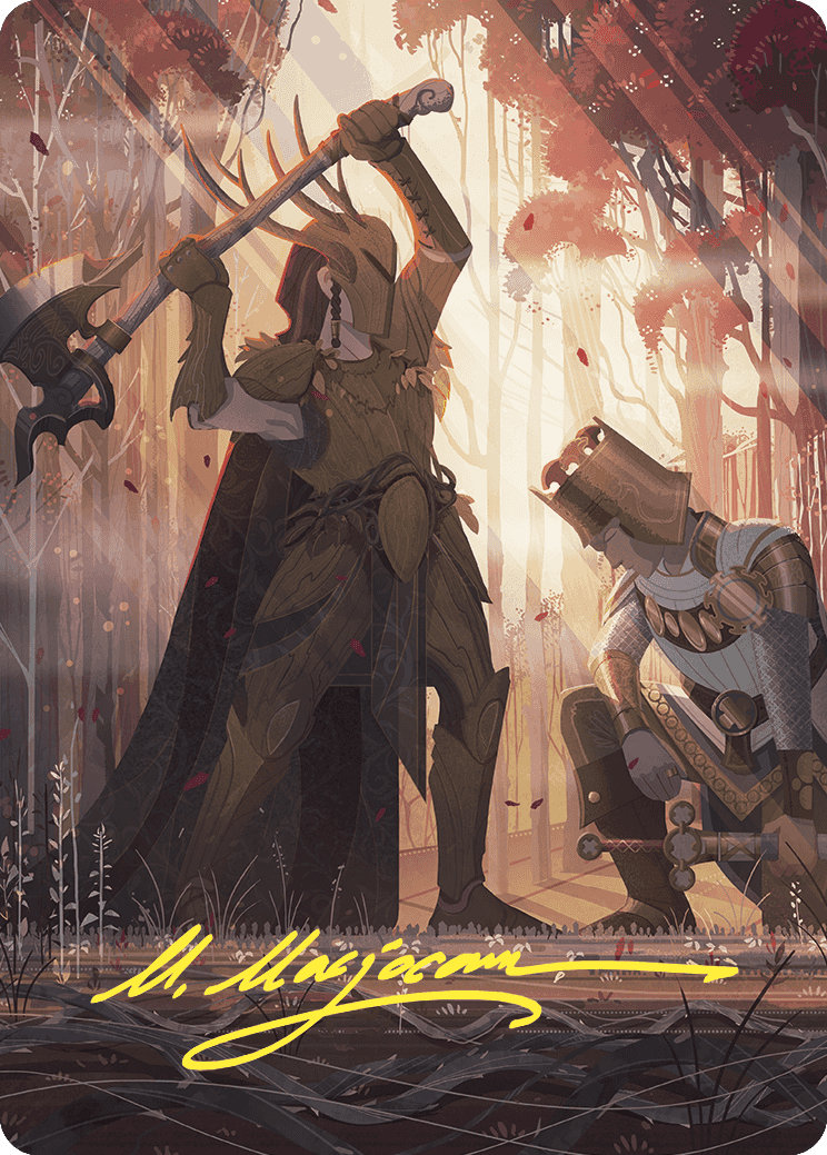 Karmic Justice Art Card (Gold-Stamped Signature) [Wilds of Eldraine Art Series] | Arkham Games and Comics