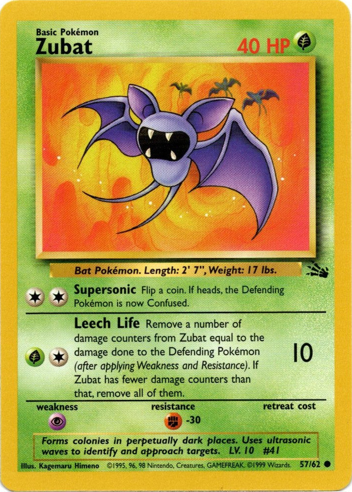 Zubat (57/62) [Fossil Unlimited] | Arkham Games and Comics