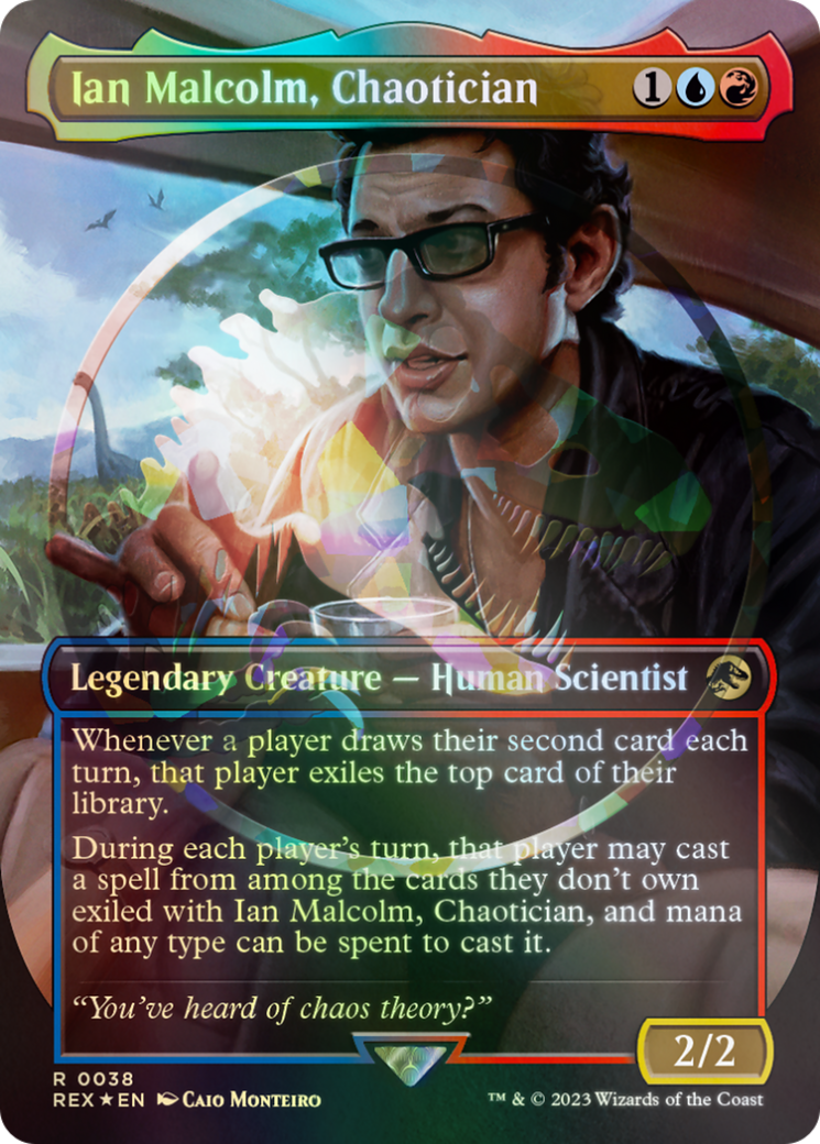 Ian Malcolm, Chaotician Emblem (Borderless) [Jurassic World Collection Tokens] | Arkham Games and Comics