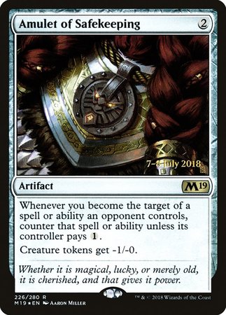 Amulet of Safekeeping [Core Set 2019 Promos] | Arkham Games and Comics