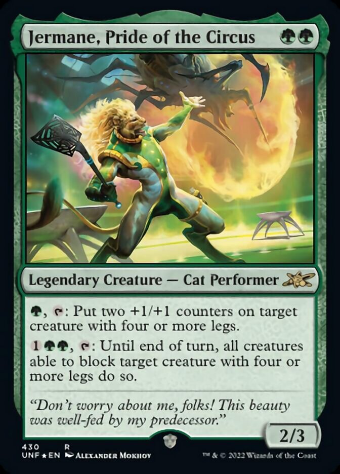 Jermane, Pride of the Circus (Galaxy Foil) [Unfinity] | Arkham Games and Comics
