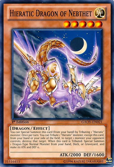 Hieratic Dragon of Nebthet [GAOV-EN021] Common | Arkham Games and Comics