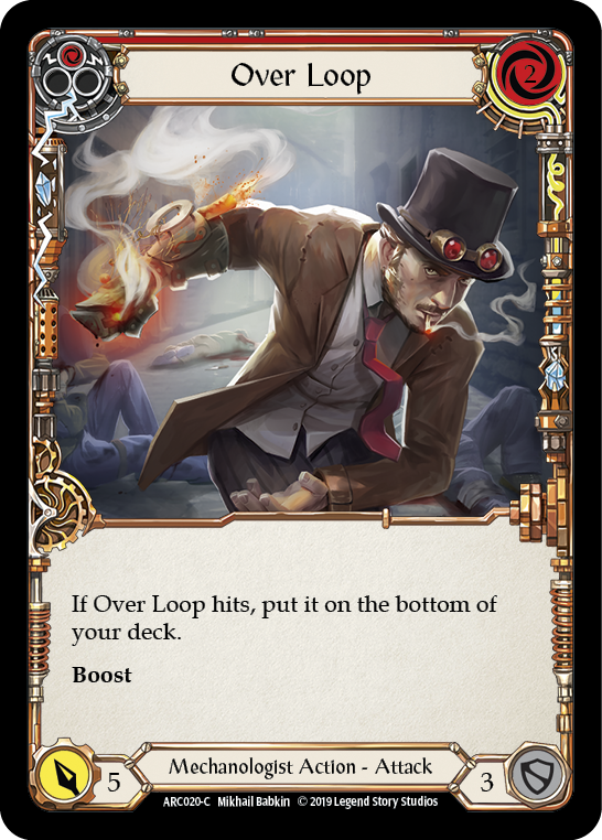 Over Loop (Red) [ARC020-C] (Arcane Rising)  1st Edition Rainbow Foil | Arkham Games and Comics