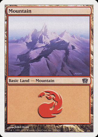 Mountain (344) [Eighth Edition] | Arkham Games and Comics