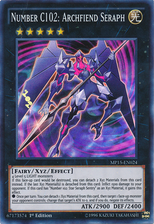 Number C102: Archfiend Seraph [MP15-EN024] Super Rare | Arkham Games and Comics