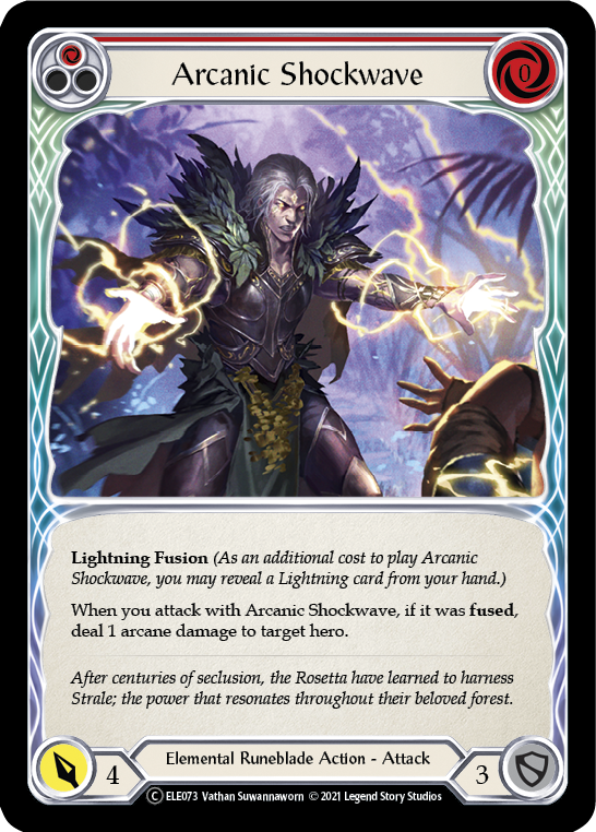 Arcanic Shockwave (Red) [U-ELE073] (Tales of Aria Unlimited)  Unlimited Rainbow Foil | Arkham Games and Comics