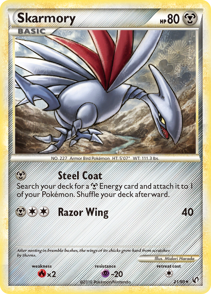 Skarmory (21/90) [HeartGold & SoulSilver: Undaunted] | Arkham Games and Comics