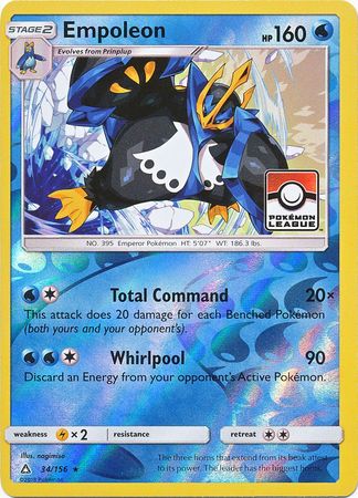 Empoleon (34/156) (League Promo) [Sun & Moon: Ultra Prism] | Arkham Games and Comics