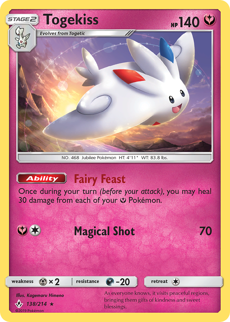 Togekiss (138/214) [Sun & Moon: Unbroken Bonds] | Arkham Games and Comics