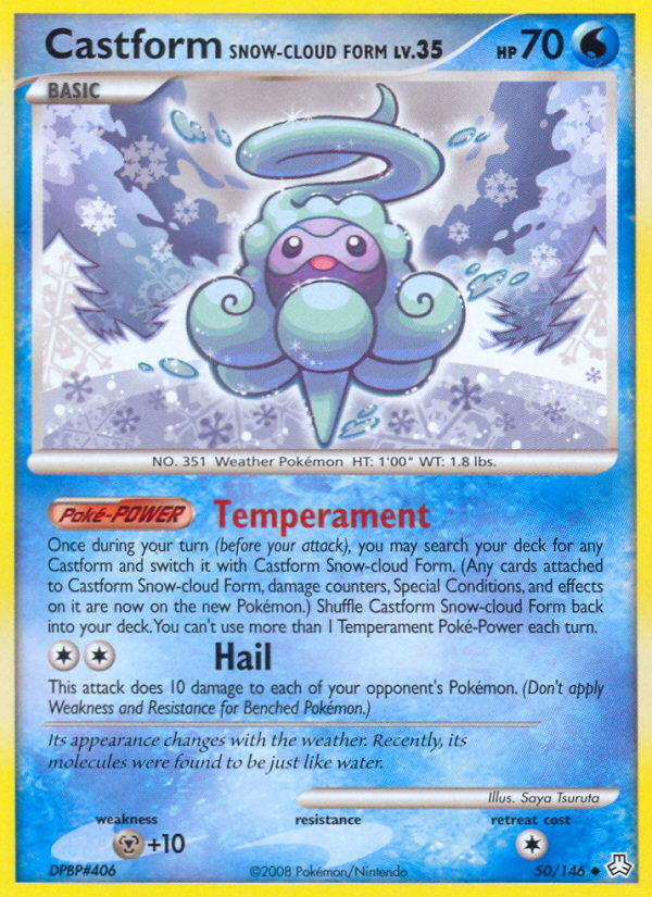 Castform Snow-cloud Form (50/146) [Diamond & Pearl: Legends Awakened] | Arkham Games and Comics