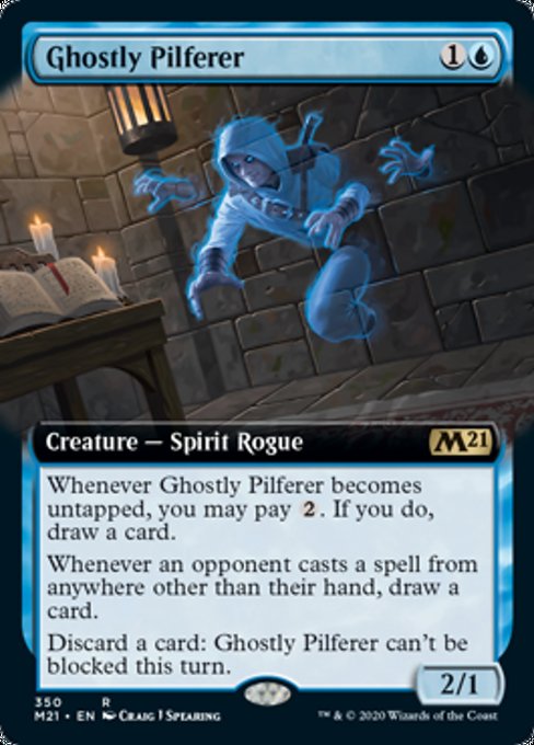 Ghostly Pilferer (Extended Art) [Core Set 2021] | Arkham Games and Comics