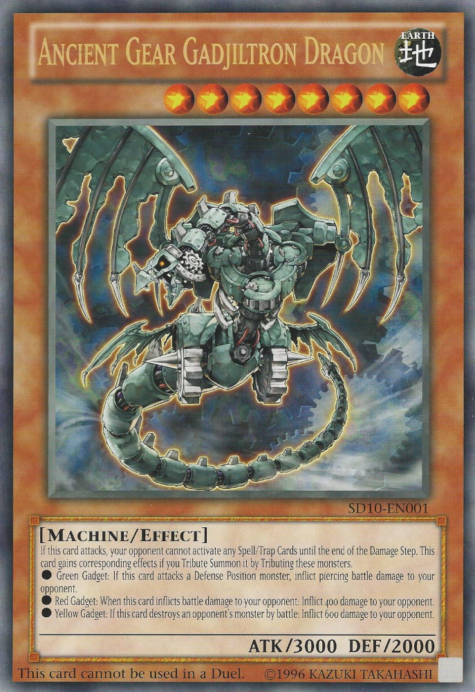 Ancient Gear Gadjiltron Dragon (Oversized) (Machine Madness) [SD10-EN001] Promo | Arkham Games and Comics