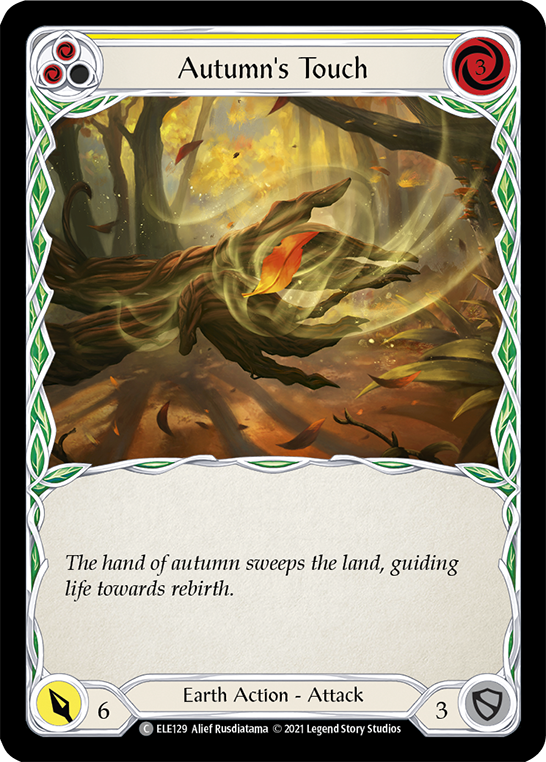 Autumn's Touch (Yellow) [ELE129] (Tales of Aria)  1st Edition Rainbow Foil | Arkham Games and Comics