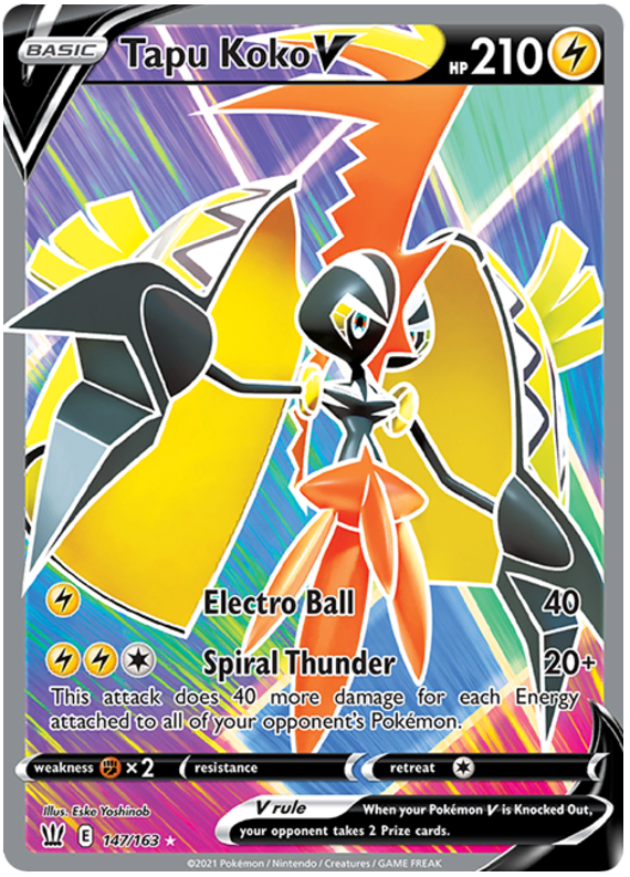 Tapu Koko V (147/163) [Sword & Shield: Battle Styles] | Arkham Games and Comics