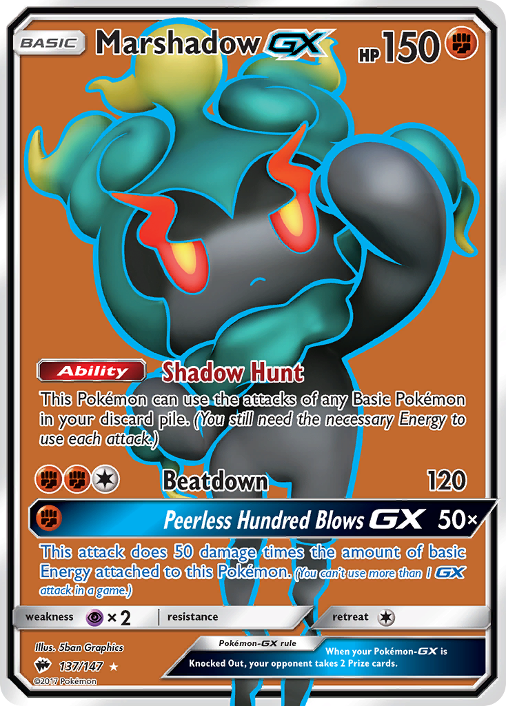 Marshadow GX (137/147) [Sun & Moon: Burning Shadows] | Arkham Games and Comics