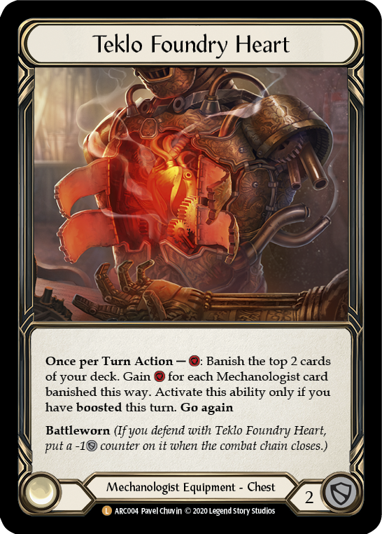 Teklo Foundry Heart [U-ARC004] (Arcane Rising Unlimited)  Unlimited Rainbow Foil | Arkham Games and Comics