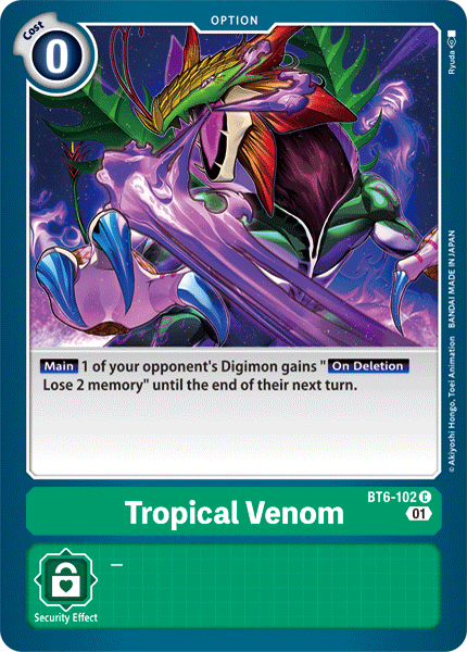 Tropical Venom [BT6-102] [Double Diamond] | Arkham Games and Comics