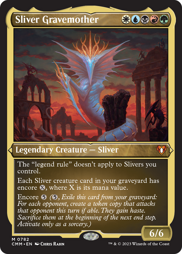 Sliver Gravemother (Display Commander) (Foil Etched) [Commander Masters] | Arkham Games and Comics