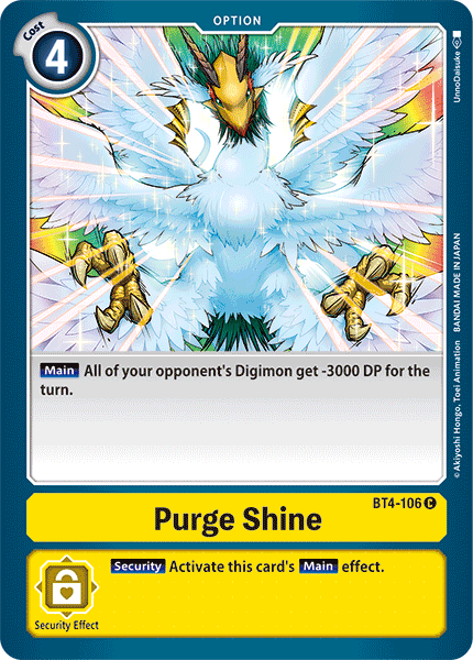 Purge Shine [BT4-106] [Great Legend] | Arkham Games and Comics