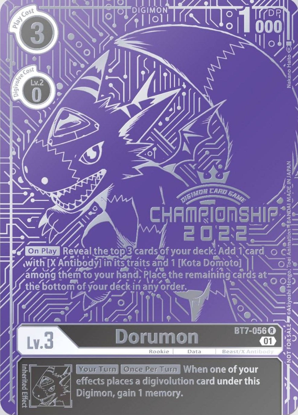 Dorumon [BT7-056] (2022 Championship Finals Top 16) [Next Adventure Promos] | Arkham Games and Comics