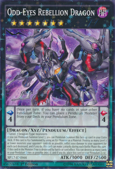 Odd-Eyes Rebellion Dragon [SP17-EN044] Starfoil Rare | Arkham Games and Comics