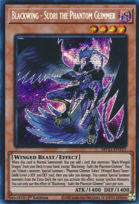 Blackwing - Sudri the Phantom Glimmer [MP23-EN155] Prismatic Secret Rare | Arkham Games and Comics