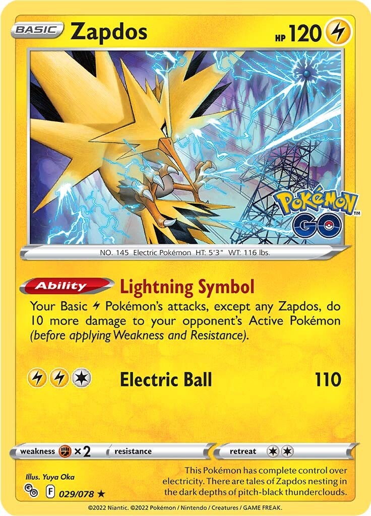 Zapdos (029/078) [Pokémon GO] | Arkham Games and Comics