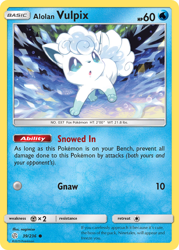 Alolan Vulpix (39/236) [Sun & Moon: Cosmic Eclipse] | Arkham Games and Comics