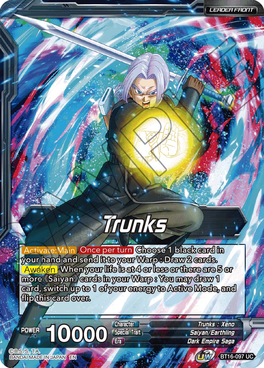 Trunks // SSG Trunks, Crimson Warrior (BT16-097) [Realm of the Gods Prerelease Promos] | Arkham Games and Comics