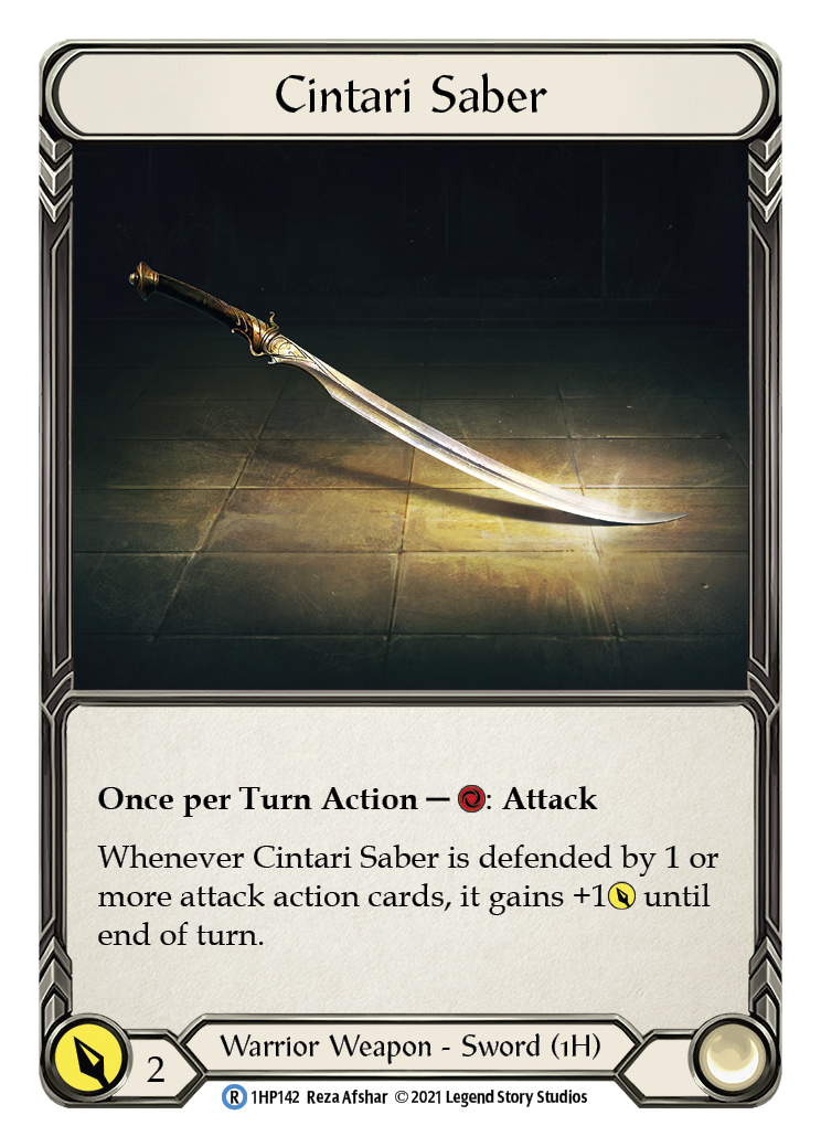 Cintari Saber (Right) [1HP142] (History Pack 1) | Arkham Games and Comics