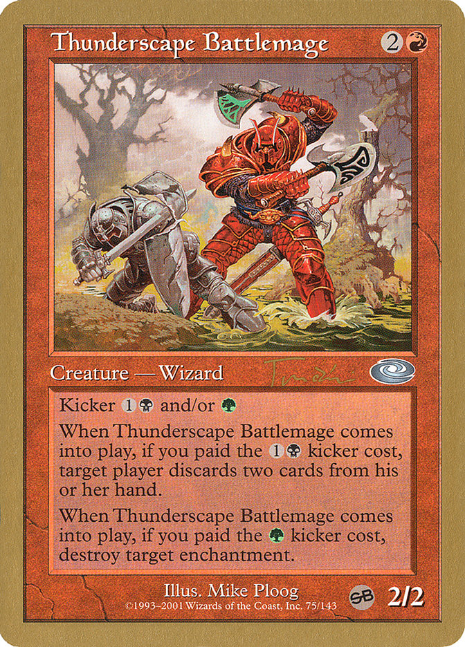 Thunderscape Battlemage (Jan Tomcani) [World Championship Decks 2001] | Arkham Games and Comics