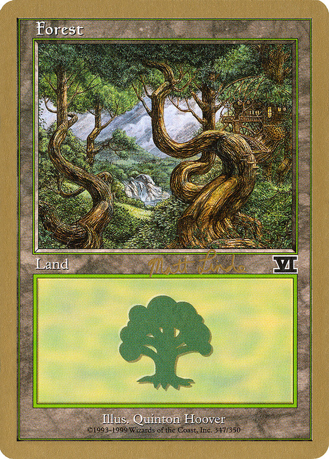 Forest (ml347b) (Matt Linde) [World Championship Decks 1999] | Arkham Games and Comics