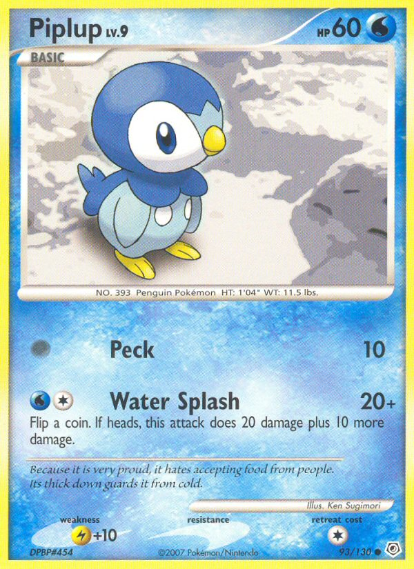 Piplup (93/130) [Diamond & Pearl: Base Set] | Arkham Games and Comics