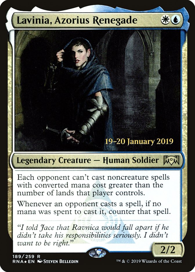 Lavinia, Azorius Renegade [Ravnica Allegiance Prerelease Promos] | Arkham Games and Comics