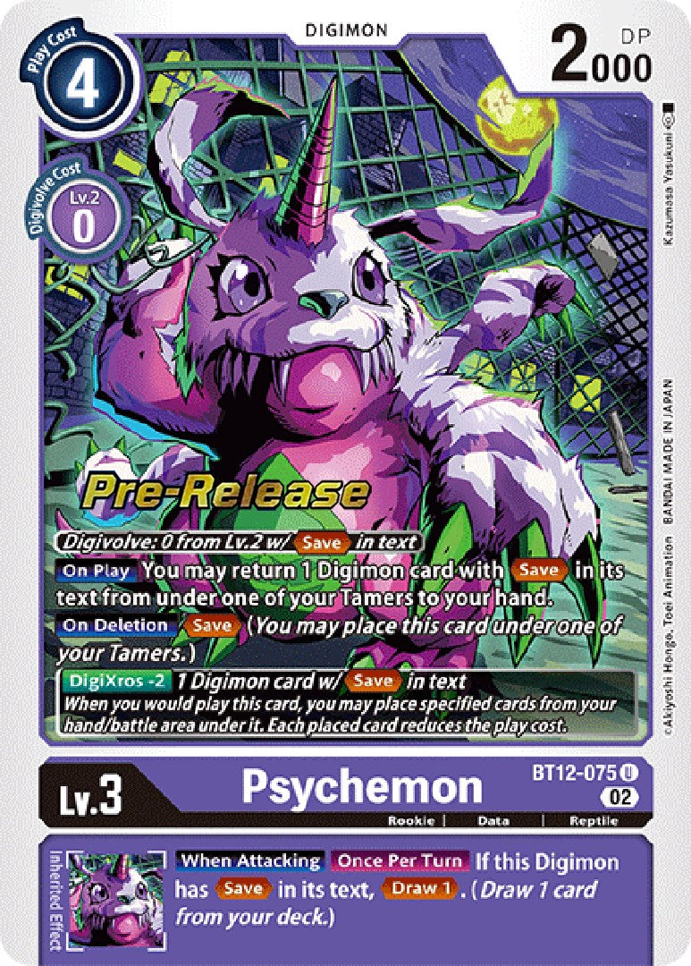 Psychemon [BT12-075] [Across Time Pre-Release Cards] | Arkham Games and Comics