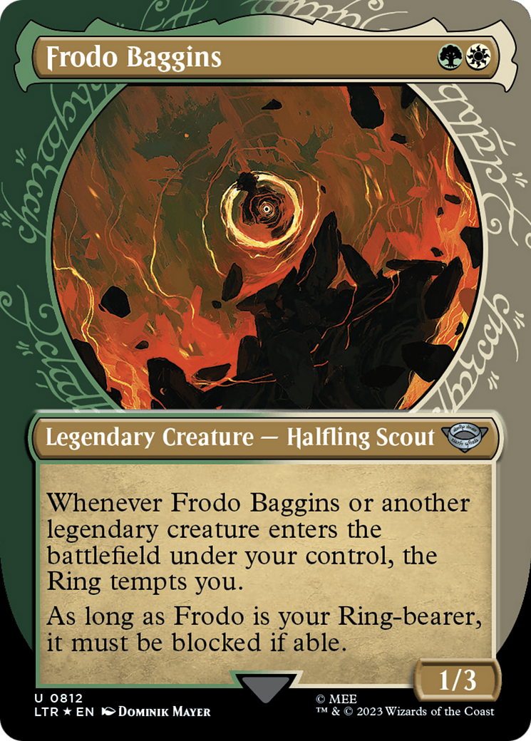 Frodo Baggins (Showcase) (Surge Foil) [The Lord of the Rings: Tales of Middle-Earth] | Arkham Games and Comics