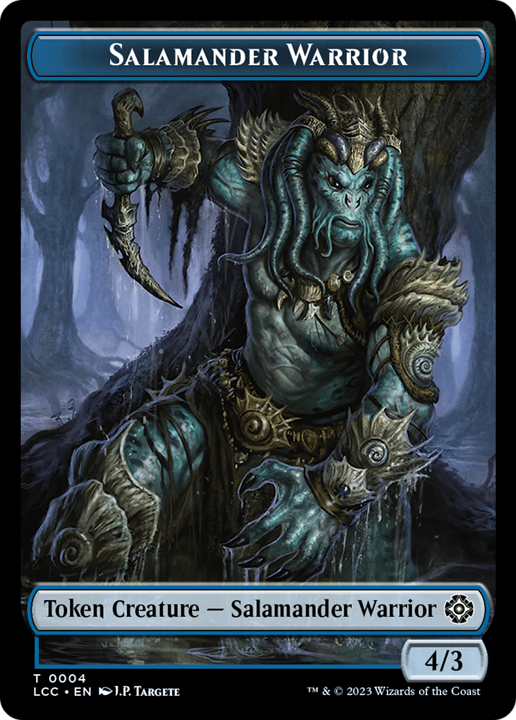 Salamander Warrior // Shapeshifter Double-Sided Token [The Lost Caverns of Ixalan Commander Tokens] | Arkham Games and Comics