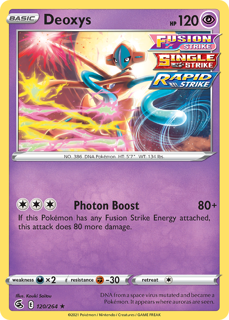 Deoxys (120/264) (Theme Deck Exclusive) [Sword & Shield: Fusion Strike] | Arkham Games and Comics