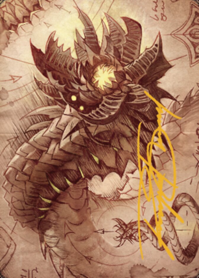 Wurmcoil Engine Art Card (Gold-Stamped Signature) [The Brothers' War Art Series] | Arkham Games and Comics