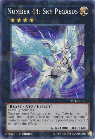 Number 44: Sky Pegasus [BP03-EN130] Shatterfoil Rare | Arkham Games and Comics