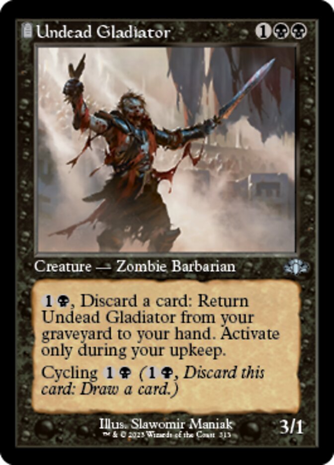 Undead Gladiator (Retro) [Dominaria Remastered] | Arkham Games and Comics