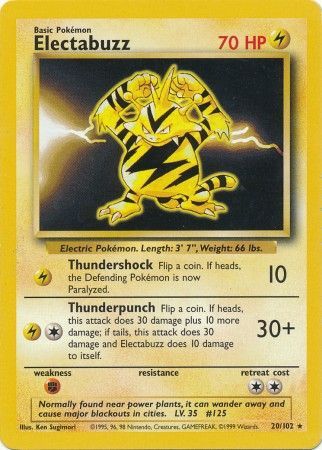 Electabuzz (20/102) [Base Set Unlimited] | Arkham Games and Comics