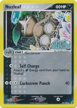 Nuzleaf (39/100) (Stamped) [EX: Crystal Guardians] | Arkham Games and Comics